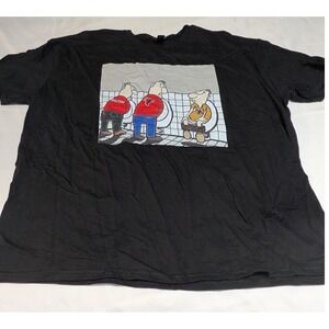 Gildan Graphic T Shirt Mens 2XL Black Good Atlanta Falcons vs New Orleans Saints